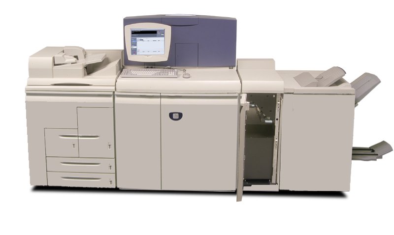 Ilustração da Copiadora/Impressora Digital Xerox 120 com a porta da interface aberta