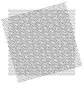 Sovrapposizione di pattern per formare un effetto moiré