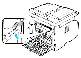 Lower the release levers to their original position