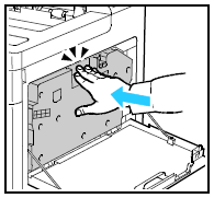 Make sure the waste cartridge clicks into place