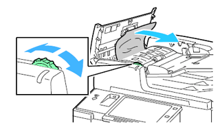 Turn knob to remove original from feeder