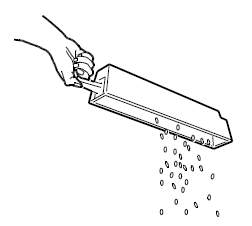 Empty hole punch container