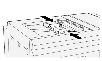 Adjust the paper guides so that they touch the edges of the stack