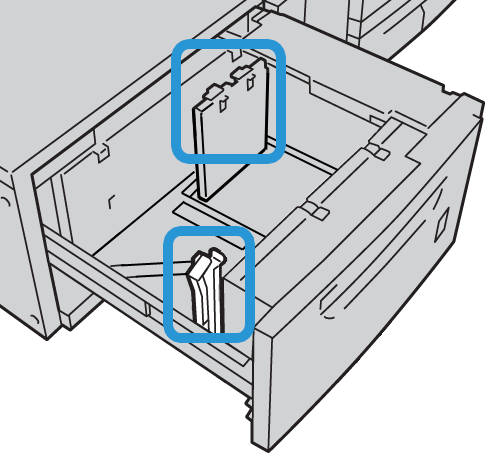 Move the paper guides out to the farthest positions