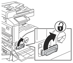 Unlock the drum cartridge