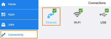 Click on Connectivity , then click on Ethernet