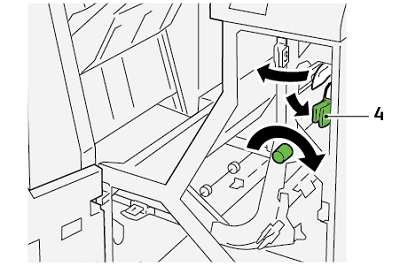 push down lvr 4, rotate knob clockwise